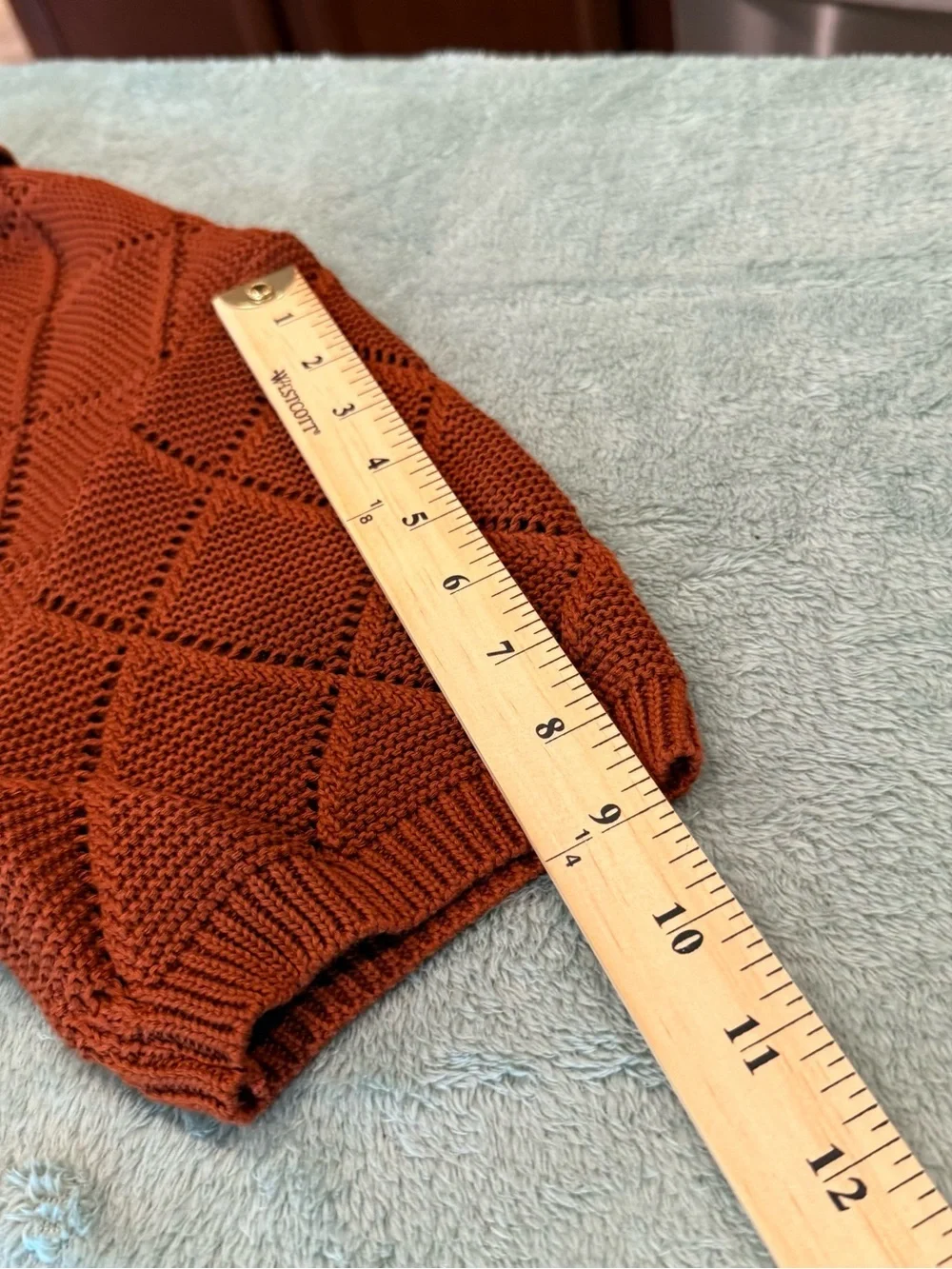 Sandstone Knit Button Front Camp Collar Sweater Shirt Men’s Medium Rust NWT